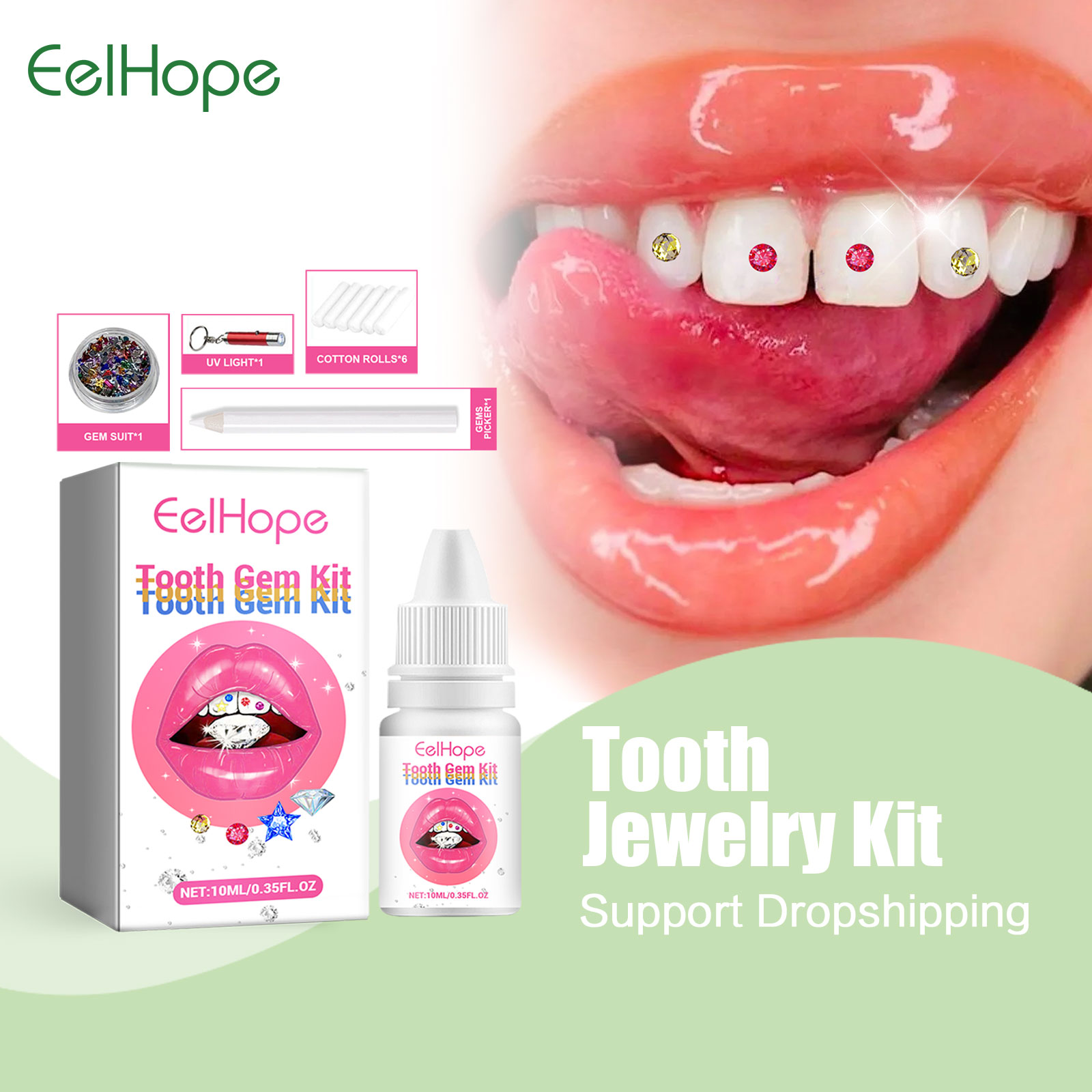 Tooth Gem Kit - DIY Diş Taşlar Kiti Tutkal Ve