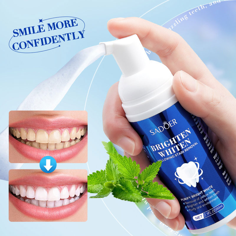 Teeth Whitening Xylitol Gum - SADOER Parlak Beyaz Diş Temizleme Köpüğü,