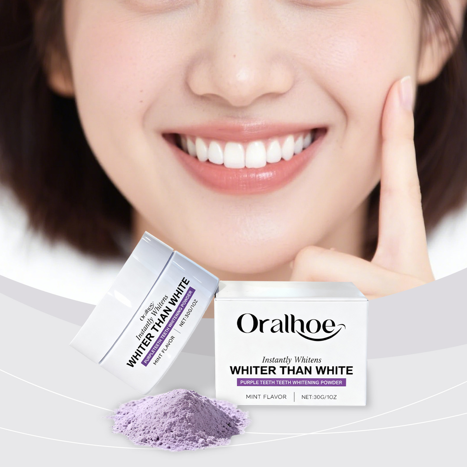 Teeth Whitening Xylitol - Ksiyitol Mor Leke Çıkarıcı Diş Tozu